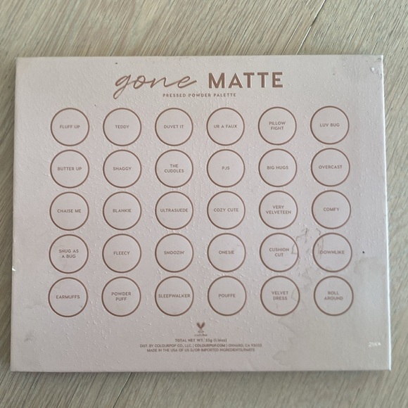 Colourpop Gone Matte  matte pressed powder eyeshadow palette. - Picture 6 of 6
